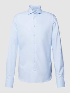 Profuomo heren blauw piqué knitted overhemd Sky Blue