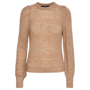 Vero Moda gebreide trui VMRADELLA van gerecycled polyester camel