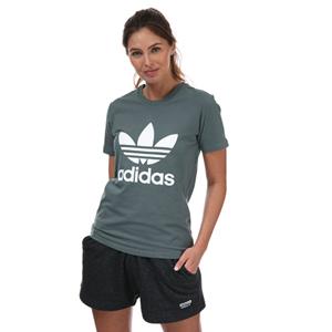 Women's Adidas Adicolor Classics Trefoil T-Shirt in Grey