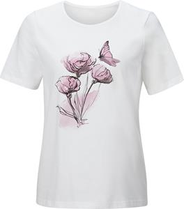 Your Look... for less! Dames Shirt met korte mouwen oudroze geprint Größe