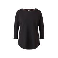 T-shirt met lange jacquard textuur 3/4 mouwen en drop shoulder dames QS
