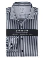 OLYMP Luxor 24/Seven Overhemd, modern fit, Kent, Marineblauw