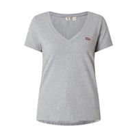 Levis Levi's T-Shirt, V-Ausschnitt, Melange, für Damen, hellgrau meliert