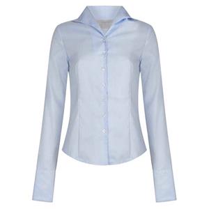 Anna Lascata Damesblouse Tulip Herringbone blue