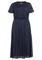 Abendkleid mmit Streifen-Jacquard und Metallic-Effekt