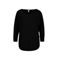 Q/S designed by Pullover 3/4 Fledermausärmeln, U-Ausschnitt, für Damen, schwarz