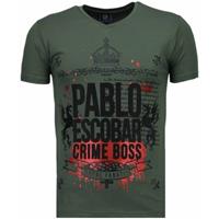 Local Fanatic T-shirt Korte Mouw  Pablo Escobar Boss Rhinestone