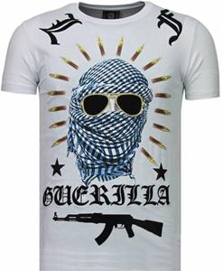 Local Fanatic T-shirt Korte Mouw  Freedom Fighter Rhinestone
