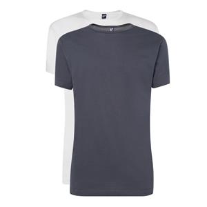 Alan Red Derby O-Hals 2-Pack T-Shirts Wit Zwart