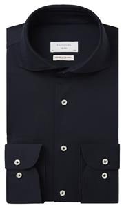 Profuomo Overhemd Japanese Knitted Shirt Navy  