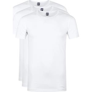 Alan Red Ottawa T-shirt Stretch Wit (3-Pack)