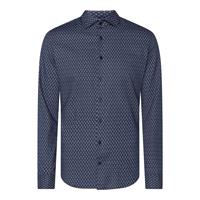 seidensticker Casual Hemd Regular Langarm Kentkragen Druck Langarmhemden blau Herren 