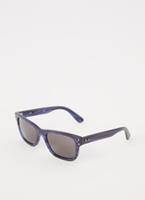 RAY-BAN RB 2283 MR BURBANK | Herren-Sonnenbrille | Eckig | Fassung: Mineral Blau / Havanna | Glasfarbe: Grau