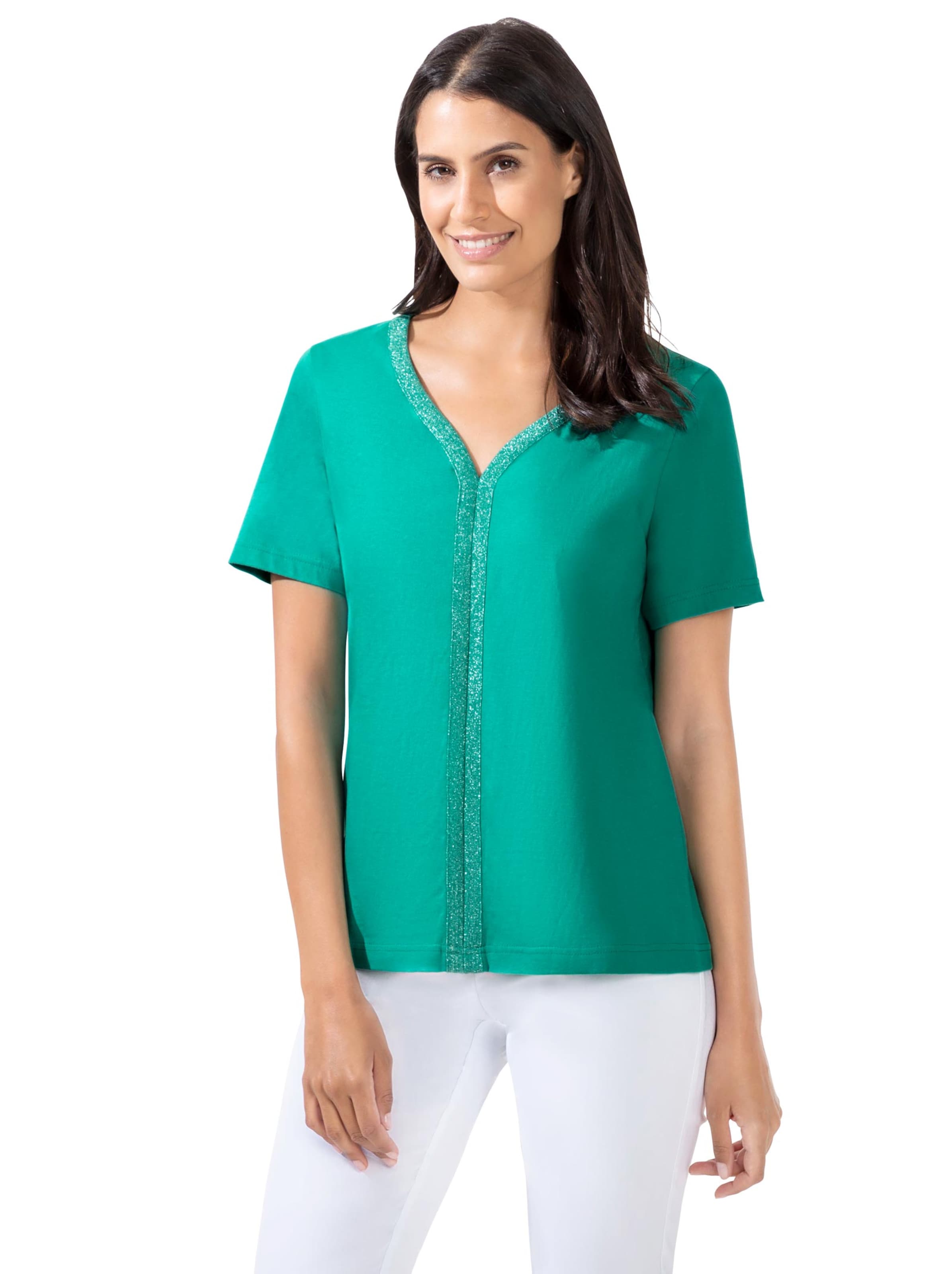 Your Look... for less! Dames Shirt smaragdgroen Größe