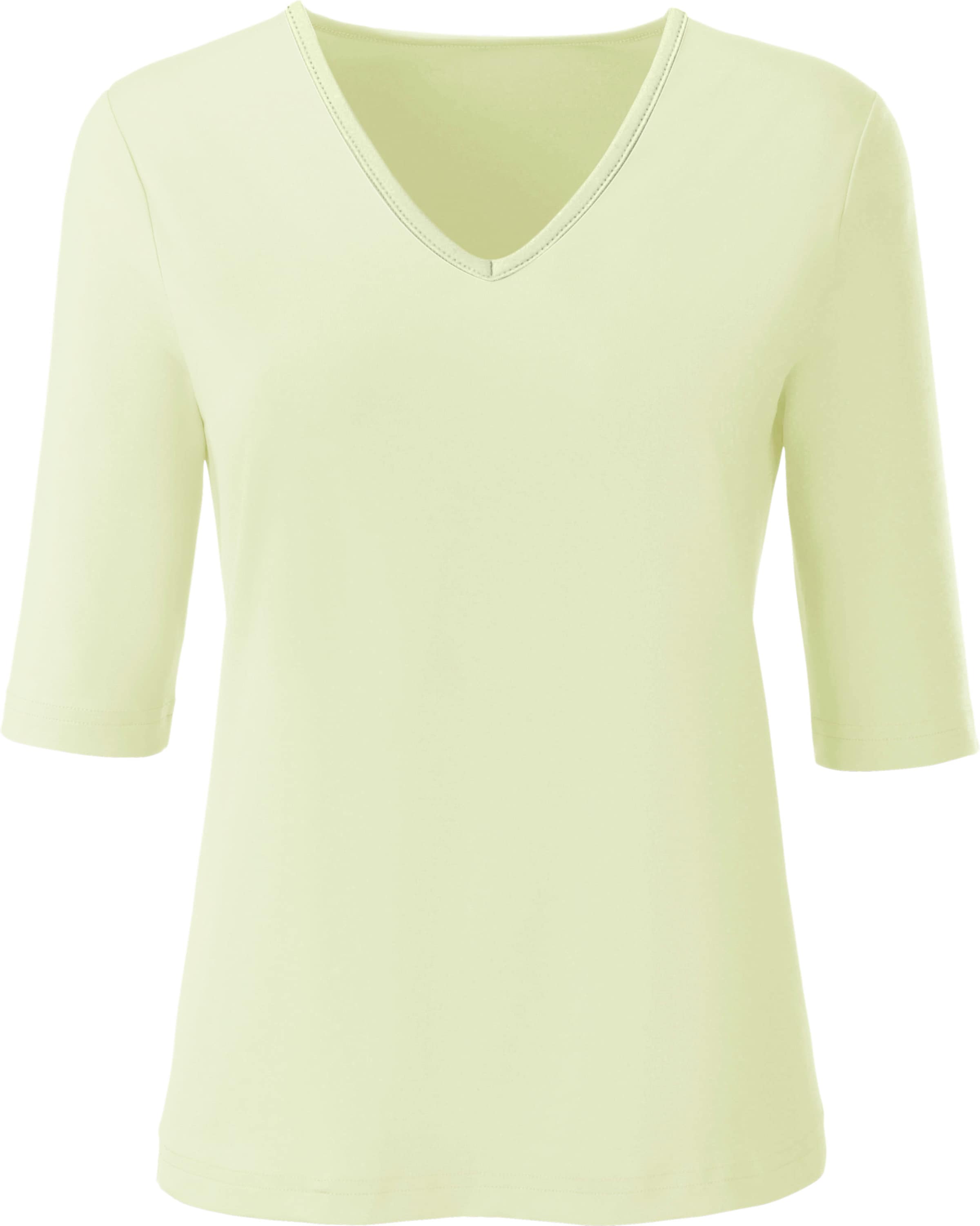 Shirt met v-hals in pistache van heine