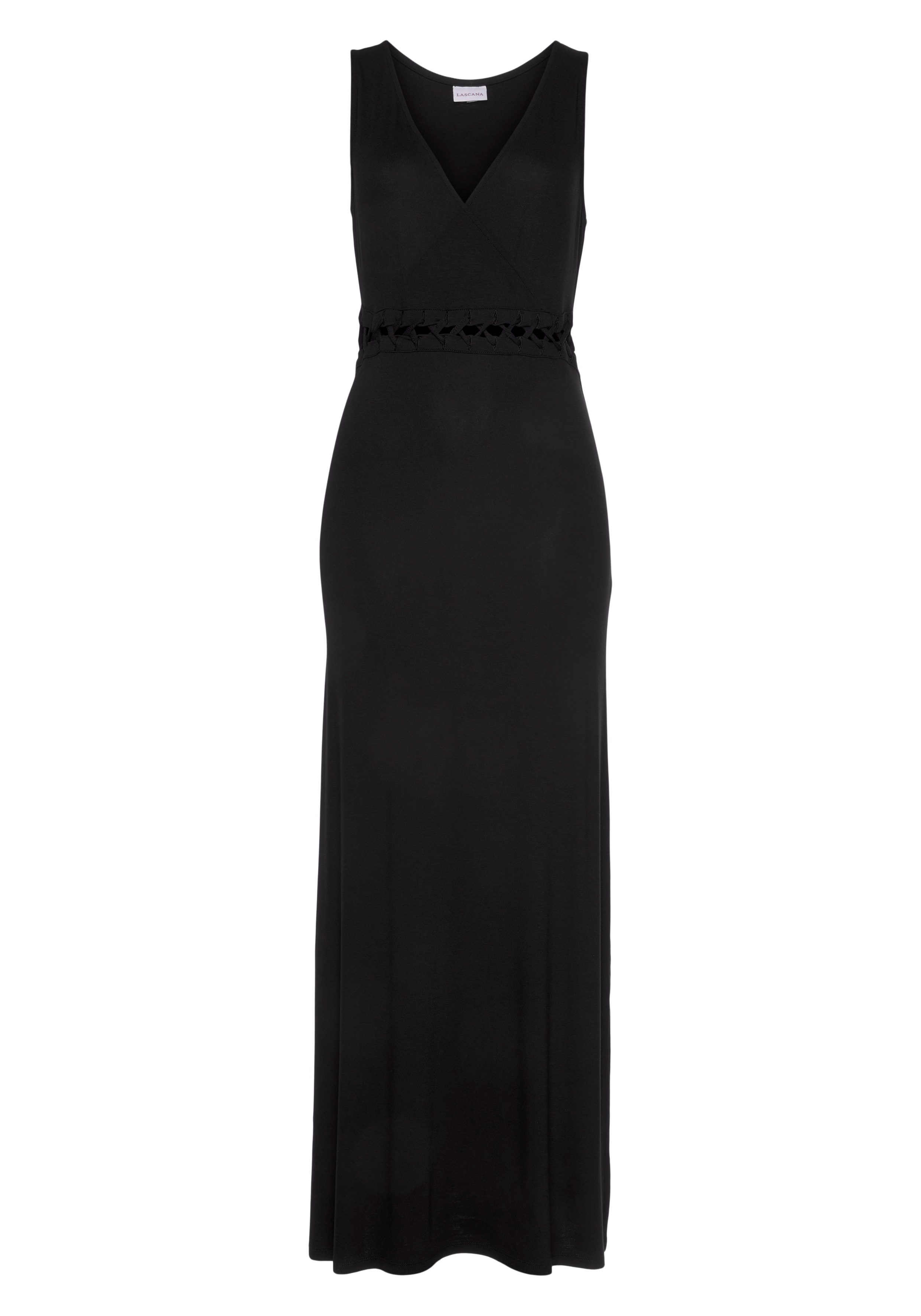 Lascana Maxi-jurk met rijgdetails in de taille