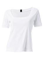 Shirt met vierkante hals in wit van Linea Tesini