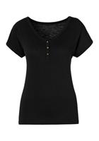 Vivance T-shirt met knoopsluiting en goudkleurige knopen (Set van 2)