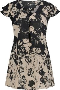 Blouse in zwart/beige geprint van heine