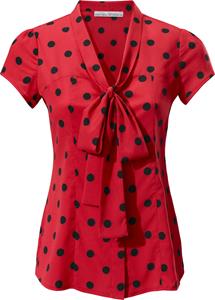 Blouse met stippen in rood/zwart van Ashley Brooke
