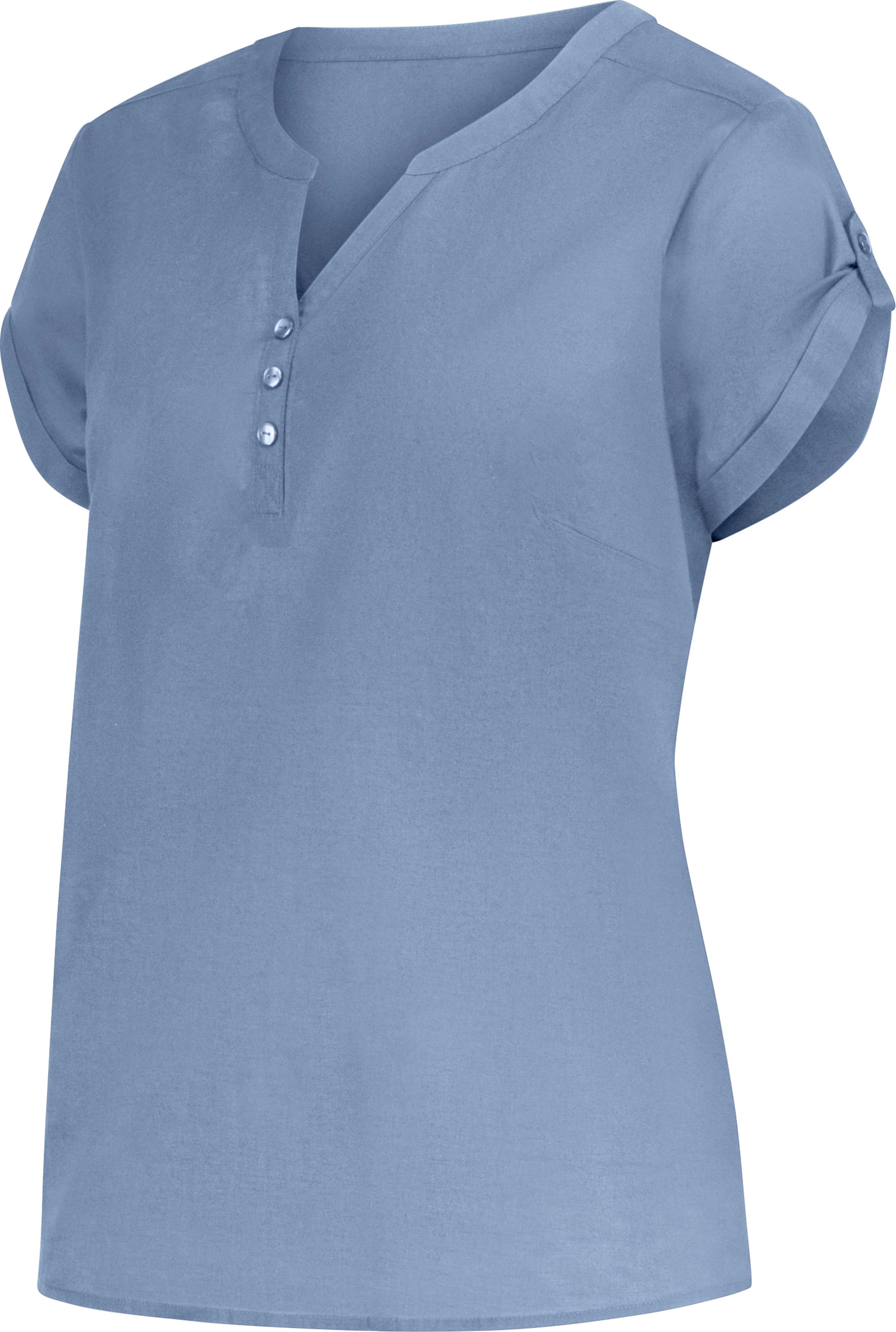 Blouse in blue-stonewashed van heine