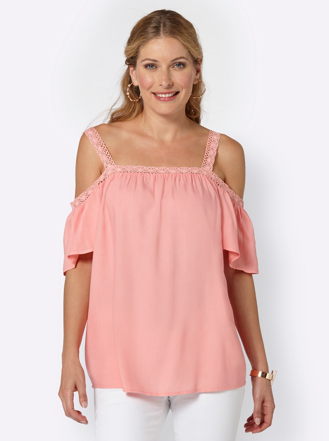 Blouse in roze van heine