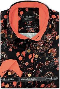 Gentile Bellini Bloemenprint slim fit