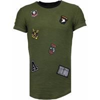 Justing T-shirt Korte Mouw  Military Patches