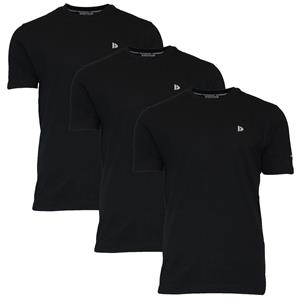 Donnay Donnay Heren - 3-Pack - T-Shirt Vince - Zwart