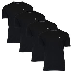 Donnay Donnay Heren - 4-Pack - T-Shirt Vince - Zwart