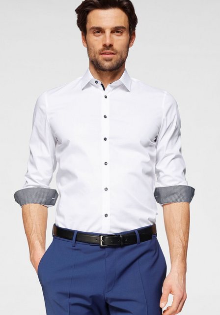 OLYMP Businessoverhemd No. Six super slim super slim, comfort stretch, strijkvrij