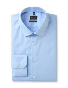 OLYMP No. Six Overhemd, super slim, Urban Kent, Bleu