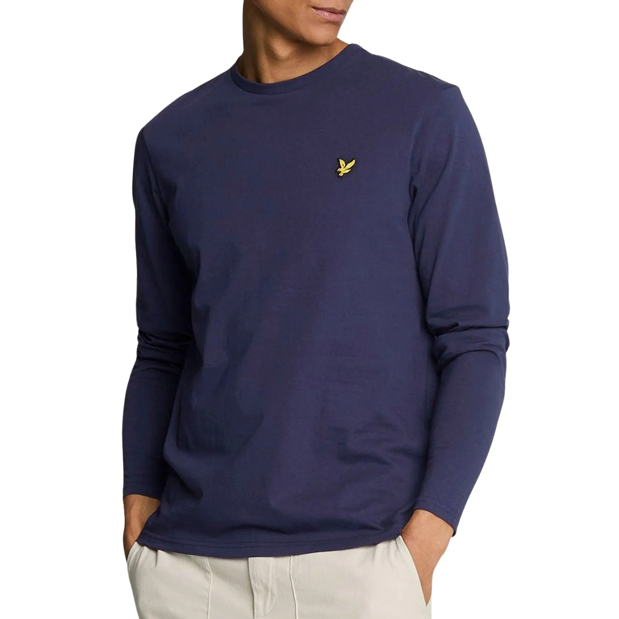 Lyle & Scott Gewoon T-shirt met lange mouwen in Marine