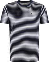 Scotch&Soda Herren T-Shirt - Rundhals, kurzarm, Baumwolle, Blau/WeiÃŸ