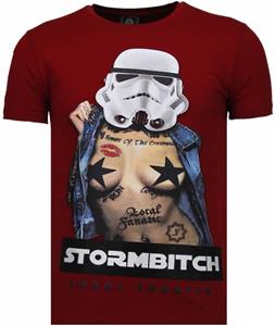 Local Fanatic T-shirt Korte Mouw  Stormbitch Rhinestone