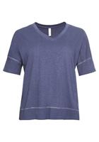 Sheego T-Shirt aus Strukturqualität, mit Seitenschlitzen