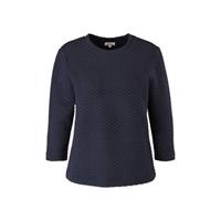 S.Oliver Sweatshirt, Rundhals, strukturiert, für Damen, navy