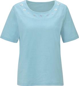 Your Look... for less! Dames Shirt met korte mouwen aquamarine Größe