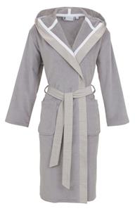 Carl Ross damesbadjas met capuchon 37310 platin/white M