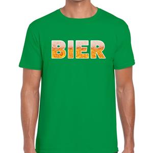 Bellatio Bier tekst t-shirt Groen