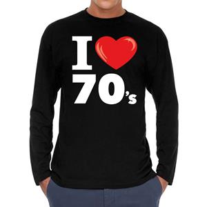 Bellatio I love 70s long sleeve t-shirt Zwart