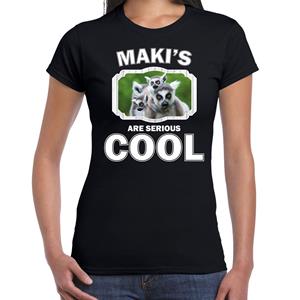 Bellatio Dieren maki apen t-shirt Zwart