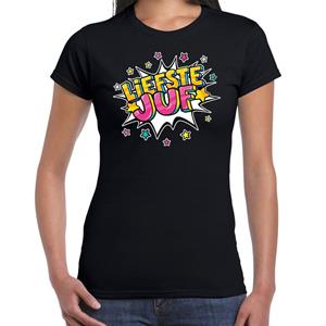 Bellatio Liefste juf t-shirt Zwart