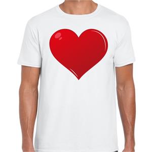 Bellatio Hart t-shirt Wit