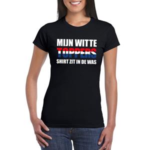 Bellatio Mijn witte Toppers shirt zit in de was t-shirt Zwart