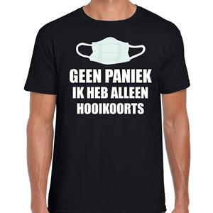 Bellatio Geen paniek ik heb alleen hooikoorts t-shirt Zwart