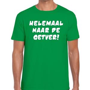 Bellatio Helemaal naar de Getver tekst t-shirt Groen