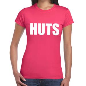 Bellatio HUTS tekst t-shirt Roze