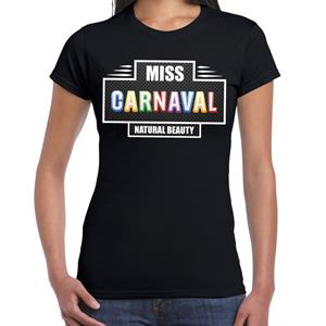 Bellatio Miss Carnaval verkleed t-shirt Zwart