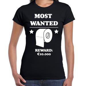 Bellatio Most wanted toilet papier reward 10.000 euro voor dames - fun / tekst shirt
